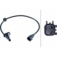 Hella Sensor Raddrehzahl 2-polig Hallsensor 370 mm Kabel für u.a. FORD TRANSIT