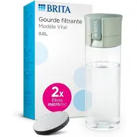Brita Filterflasche, 2 MicroDiscs inklusive, Pastellgrün