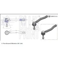Blue Print Spurstangenkopf Vorne links ADBP870102