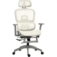 HOMCOM Bürostuhl mit Wippfunktion Liegefunktion Ergonomisch Höhenverstellbar