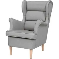 Markenlos Sessel in Wolkengrau 74x84x100 cm, Relaxstuhl, Lounge Sessel, Sofastuhl, Wohnzimmersessel, Schlafzimmersessel, Stoffsessel