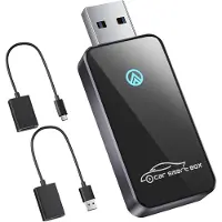 Salcar Kabelloser CarPlay Adapter Wireless für Android 11 oder höher & mit eingebautem Auto Carplay