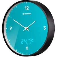 Bresser MyTime LEDsec Wanduhr 24 cm - Himmelblau