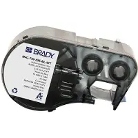 Brady M4C-750-595-BL-WT, Vinyl, Weiss auf Blau, 19.05 mm x 7.62 m, permanent, Endlos