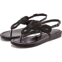 LASCANA Zehentrenner Sommerschuh, offener Schuh, schwarz Größe 35