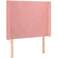 Syfax Kopfteil mit Ohren Rosa 93x16x118/128 cm Samt