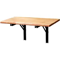 Markenlos Klappbare Werkbank zur Wandmontage, robust und vielseitig, Wandschreibtisch mit Metallregalhalterung (81,3 x 45,7 cm)