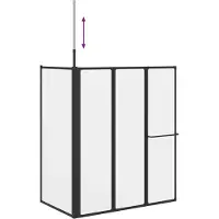 Syfax Duschwand Weiß 120 x 70 x 137 cm Aluminium