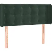Syfax Kopfteil mit Ohren Dunkelgrün 83x16x78/88 cm Samt