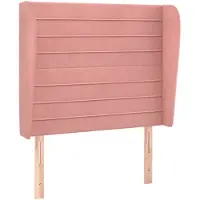 Syfax Kopfteil mit Ohren Rosa 83x23x118/128 cm Samt