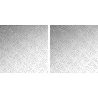 vidaXL Treppe Tritt 2 stk. 50 x 50 cm Silber Aluminium Quadratisch