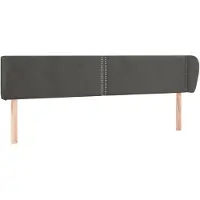 Syfax Kopfteil mit Ohren Dunkelgrau 163x23x78/88 cm Samt