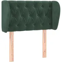 Syfax Kopfteil mit Ohren Dunkelgrün 83x23x78/88 cm Samt