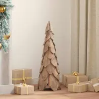 Prolenta Maison Exclusive - Weihnachtsbaum mit Ständer Braun 80 cm Massivholz Teak