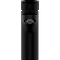 Markenlos Waschtischarmatur aus Aluminium, Auslaufhöhe 99 mm, wassersparender Wasserhahn für das Badezimmer, mit Ablaufgarnitur, ohne Chrom und Nickel – Schwarz Matt (46 x 156 x 160 mm)