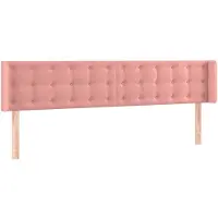 Syfax Kopfteil mit Ohren Rosa 183x16x78/88 cm Samt