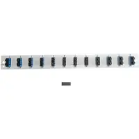 EFB Elektronik Bestückte Frontblende mit 12 x SC Duplex Kupplung OS2 vertikal, grau Hersteller: (SB-FP-12SC-D-V-OS2)