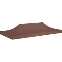 Prolenta Maison Exclusive - Partyzelt-Dach 6x3 m Braun 270 g/m²