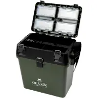 Markenlos Sitzbox für Angler – Robuste Angelstation mit Stauraum für Angelutensilien