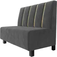 GGM Möbel Schmidt F | Gastrobank | B:H 160 x 100 cm | Grau | Dubai | Samt