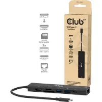 Club 3D CLUB3D CSV-2553, USB Typ-C, HDMI, RJ-45, USB 2.0 Type-A, USB Typ-C, MicroSD (TransFlash), SD, 5000 Mbit/s, 60 Hz, 3840 x 2160