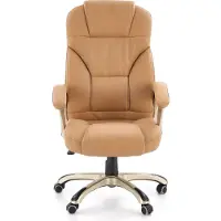 Halmar Bürostuhl DESMOND beige mit TILT-Mechanismus, Armlehnen und gummibeschichteten Rädern, 67x70x112 cm