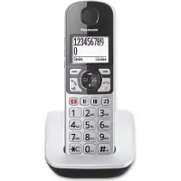 Panasonic KX-TGE510GS, DECT-Telefon, Kabelloses Mobilteil, Freisprecheinrichtung, 150 Eintragungen, Anrufer-Identifikation, Schwarz, Silber