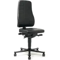 BIMOS Arbeitsdrehstuhl Highline Rollen Kunstlederpolster schwarz 450-600 mm