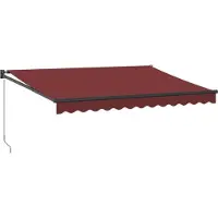 vidaXL Markise Manuell Weinrot 350x250 cm