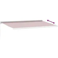 vidaXL Markise Manuell Weinrot 500x300 cm