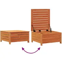 vidaXL Gartenhocker mit Kissen Wachsbraun Massivholz Kiefer