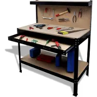 Markenlos Werkbank mit Lochwand und Schublade