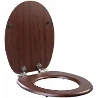 BadeStern WC-Sitz mit Absenkautomatik, Dunkelholz-Optik