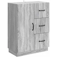 vidaXL Sideboard Graues Sonoma 66 x 34,5 x 87 cm Holzwerkstoff