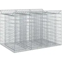 vidaXL Gabionen-Hochbeet 2 Stk. 150 x 100 x 100 cm Verzinkter Stahl