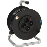 Bachmann Kabeltrommel 4-fach mit Thermoschutz, 25 m