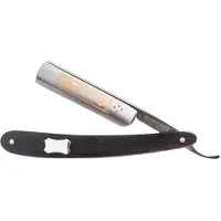 DOVO Cut-Throat Rasiermesser aus Ebenholz mit Gravurplatte