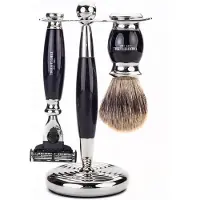 Truefitt & Hill Edwardian Shaving Set - Ebony - Gillette Mach3
