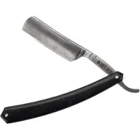 Thiers-Issard Sabatier Razor Damascus Black Horn Round Nose
