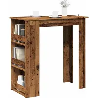 vidaXL Bartisch mit Regal Altholz-Optik 102x50x103,5 cm