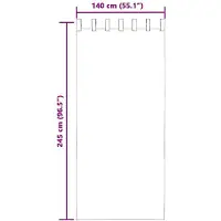 vidaXL Voile Vorhänge mit Schlaufen 2 Stk. Orange 140x245 cm