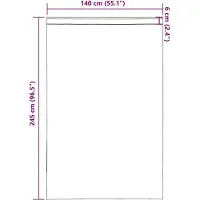 vidaXL Voile Vorhänge mit Stangentaschen 2 Stk. Hellbraun