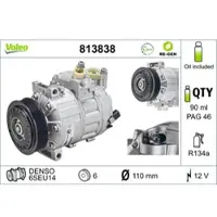 Valeo Kompressor Klimaanlage 813838 für VW Skoda Audi Seat Passat B7 Golf Plus V