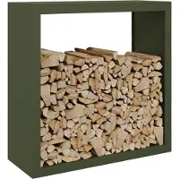 vidaXL Brennholzregal Grün 100x40x100 cm Stahl