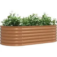 vidaXL Hochbeet Braun 160 x 80 x 44 cm Stahl