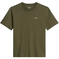 Marc O'Polo T-Shirt DENIM "T-Shirt T-Shirt, SSL, Logo Print, Reg F 1er Pack", Herren, Gr. M, grün (olivgrün), Obermaterial: 100% Baumwolle CO., Shirts T-Shirt