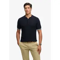 Superdry für Herren. M1110458A Poloshirt Textur navy (M), Lässig, Baumwolle, Kurzarm, Marine