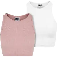 Urban Classics Cropped Rib Ärmelloses Oberteil 2 Einheiten