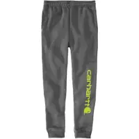 Carhartt Arbeitsbundhose "Logo", Kinder, Gr. L, US, grau, Obermaterial: 50% Baumwolle CO. 50% Polyester PES., Hosen Arbeitsbundhose