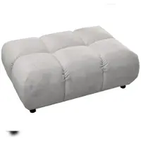 KAWOLA Polsterhocker VIVIEN Hockerbank Velvet silber